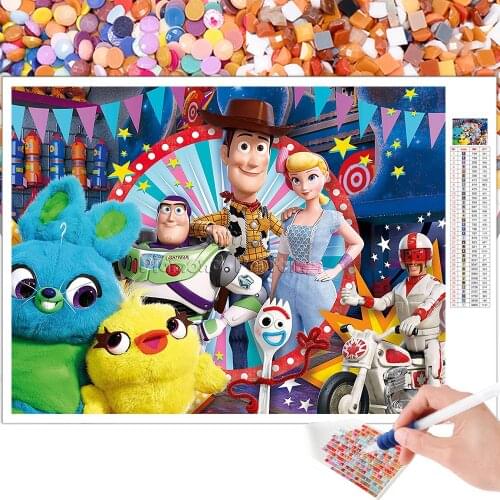5D DIY Diamond Painting Disney Cartoon Toy Story Embroidery Kit Mosaic Full Square Round Rhinestone Mural Home Decoration Gift