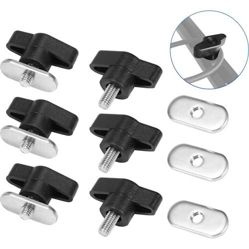 6 Sets Kayak Track Nuts Stainless Steel Kayak Rail/Track Screws & Track Nuts Hardware Mounting Replacement Kit Boat Accessories