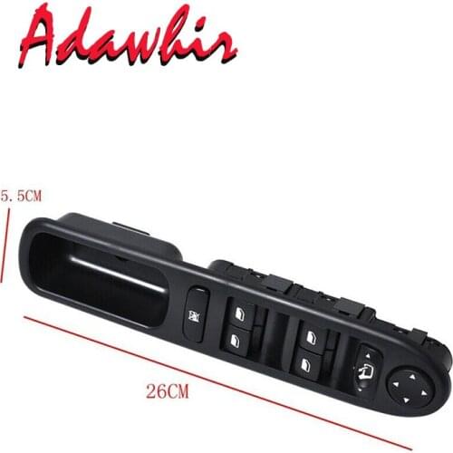 6554.QG LHD Master Power Window Control Switch Electric 6490.EH 6554.QF 96642444XT For Peugeot 207 Citroen
