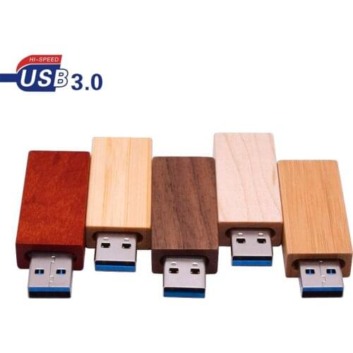 Over 10PCS Free LOGO)Wooden USB 3.0 Maple Usb Flash Drive pen drive 4GB 16GB 32GB 64GB Memory Stick Customer LOGO Wedding gifts