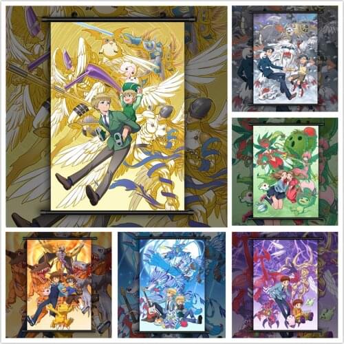 Digimon Adventure Anime Manga HD Print Wall Poster Scroll