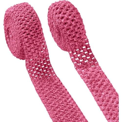 2 Rolls 2 Sizes Polyester Elastic Ribbon Colorful Flat Cord Headband Ribbon For DIY Jewelry Hair Band Making Gift Wrapping Decor