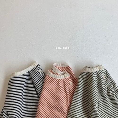 Infant Baby Tshirt 2021 Spring Kids Long Sleeve Striped Bottoming Shirt Casual Cotton Soft Girls Boys Tops Childrens Clothing
