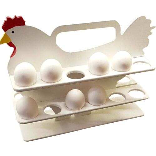 24 Egg Containers 3 Layers Wooden Egg Storage Rack Portable Compact Storage Organizer Kitchen Refrigerators Rooms Enjoyment
