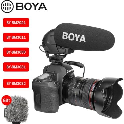 BOYA BY-BM3032 BY-BM3031 BY-BM3030 BY-BM3011 BY-BM2021 Microphone Camera Video Mic for Canon Nikon Sony DSLR Camcorder Interview
