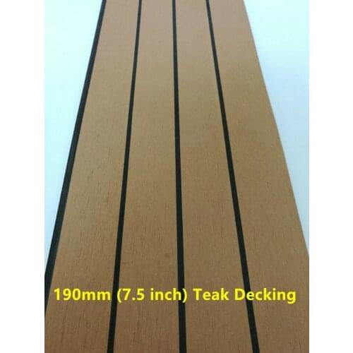 25 Meter Roll Marine Boat Yacht Synthetic Teak PVC 190*5mm Decking With Black Caulking Stripes