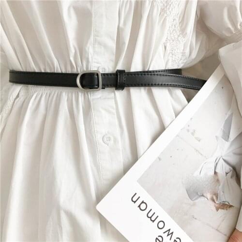 New Ins Wind Non-porous Belt Ladies All-match Soft and Small Ladies Waist Chain Fashion