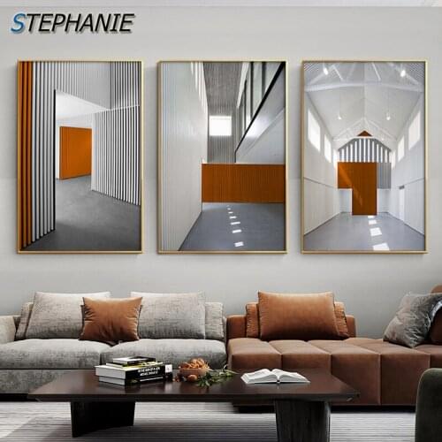 Nordic Lighting Visual Building Space Posters N Prints Modern Architecture Wall Art Canvas Paintings Luxury Pictures Aisle Decor