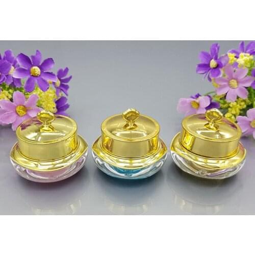 10g High-grade Empty Cosmetic Packaging Acrylic Eye/Face Cream Jar Crown Small Sample Refillable bottle Cosmetic Container