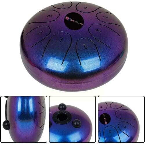 1Set Hand Drumming Sanskrit Tone Empty Drum 5.5 Inch Instrument Alloy Dish Carbon Sound Ethereal Supplies Steel Hand Drum Y6J2