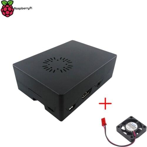Raspberry Pi 3 Model B+ Case with Cooling Fan Black White Gray Forsted ABS Case Compatible with RPI 3 Raspberry Pi 3 Model B