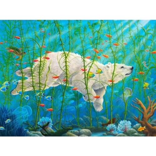 Sale 5D DIY Diamond Painting Animals Bear Cross Stitch Kit Full Drill Embroidery Mosaic Art Picture of Rhinestones Decor Gift