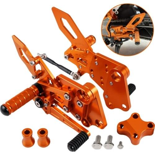 Motorcycle Adjustable Rearset Footrest Foot Pegs Rear Sets For KTM DUKE 125 200 250 390 2018 2019 2020 Foot Pegs Rest Set