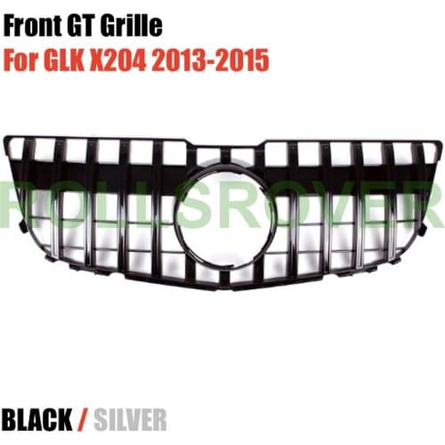ROLLSROVER Front Bumper GT Grille Grill For GLK X204 2013-2015 Silver Black