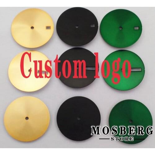 28.5mm Sterile Watches Accessories Black Green Watch Dial For NH35 NH36 ETA2824 2836 Miyota8215 8205 821A DG2813 3804 Movement