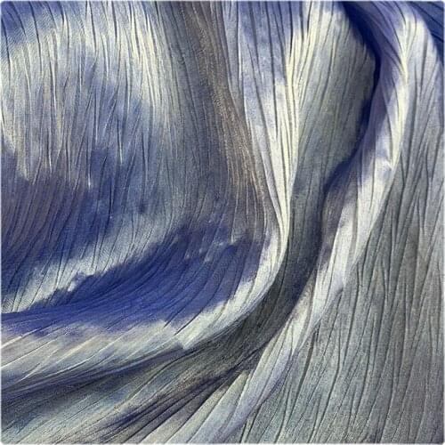 Width 59" Streamer Pleated Gradient Tulle Fabric By The Half Yard For Dress Shirt Material