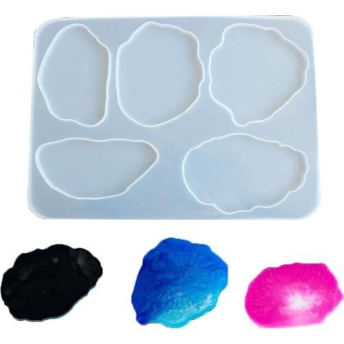 Silicone Coaster Molds Resin Jewelry UV Epoxy Pressed Flower Irregular Cloud Shape Molds For Jewelry Making Tools DIY Craft