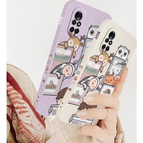 Funny Animals And Boys Phone Case For Huawei Nova8 8Pro 8SE Nova 7 7Pro 7SE 6 6se 5 5Pro 5Z 5I 5Ipro 5T 4 4E Silicone Cover