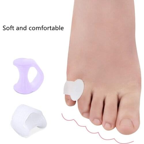 Silicone Gel Small Toe Separator for Prevent Toe Side Overlap Hallux Valgus Corrector Thumb Protection Orthopedic Inserts Pads