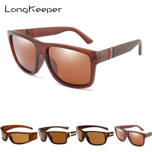 Classic Sport Fishing Sunglasses Men Polarized Driving Goggles Male Black Brown Frame High Quality oculos de sol masculino