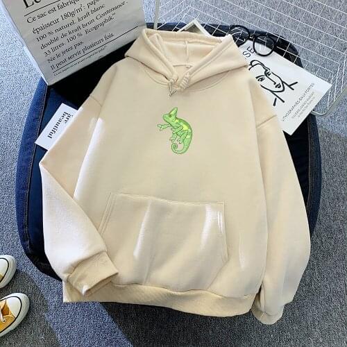 Clothes for Women Hooded Sweatshirt Animal Cotton Sweatshirts Printed Long Sleeve Top Thick Sweatshirt Cool Hoodies for Woman