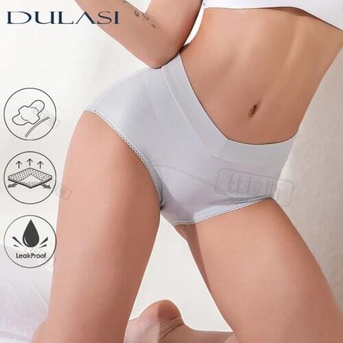 Leakproof Womens underwear Cotton Underpanties Menstrual Panties Hi-waist Physiological Briefs Waterproof Incontinence Undies