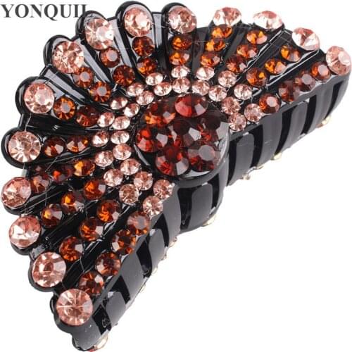 Women Crystal Big Hair Claw Fashion Rhinestone Hair Clip Shiny Hair Claws For Girl Crab Clips Ladies Female Hair Accessories