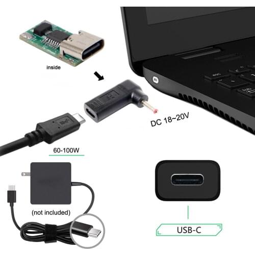 Zihan Type C USB 3.1 USB-C DC 19V Adapter 3.5*1.3mm 7.9*5.4mm 3.0*1.1mm 4.0*1.3mm 6.0*1.4mm PD Emulator Trigger