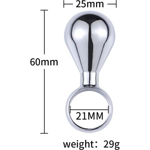 1PC Anal Bead Ring Handheld Anal Plug Stainless Steel Butt Plug Gay Anal Sex Toys for Men Women Prostate Massage Adult Product