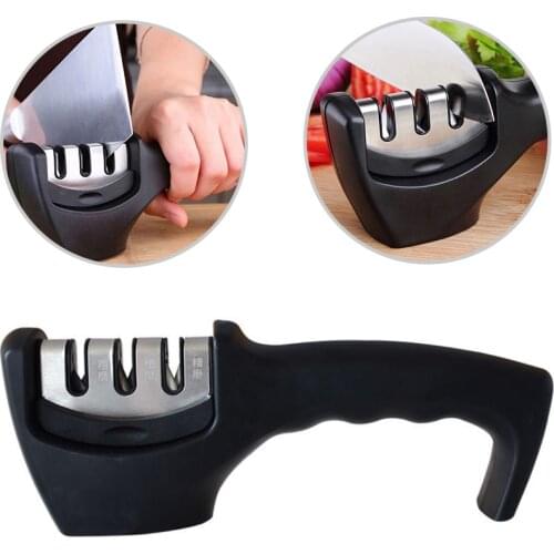 1 Pcs Knife Sharpener Kitchen Knives Blade Sharpening Tool 3 Stage Handheld System For Home Kitchen Tool