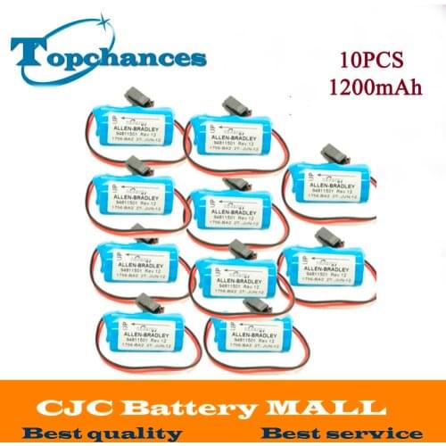 10x High Quality 1200mAh Replacement PLC Battery for Allen Bradley 1756-BA2 BR2/3A-AB 1745-B1 3.0V