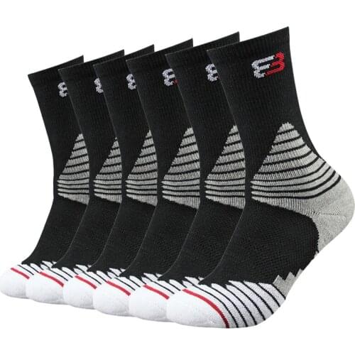 2020 6 Pairs/Lot High-quality Men Socks Sport Business Warm Thick Socks Cotton Breathable Basketball Mens Cycling Socks US7-11