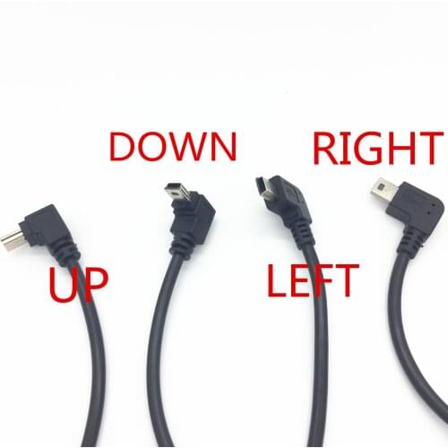 90 Degree 4 Angle USB Type A Female To Mini B 5 Pin Male Cable Adapter