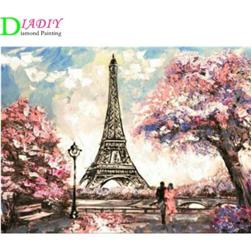 Diamond Embroidery Cross Stitch Street Diamond Painting Landscape 5D DIY Full Drill Mosaic Rhinestone Pictures Crafts