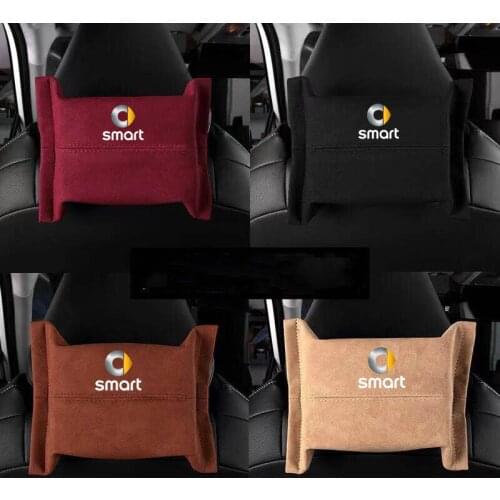 Car Tissue Napkin Box Tissue Bag Organizer package Armrest box Storage For Smart 450 451 Smart 453 Fortwo Forfour Accessories