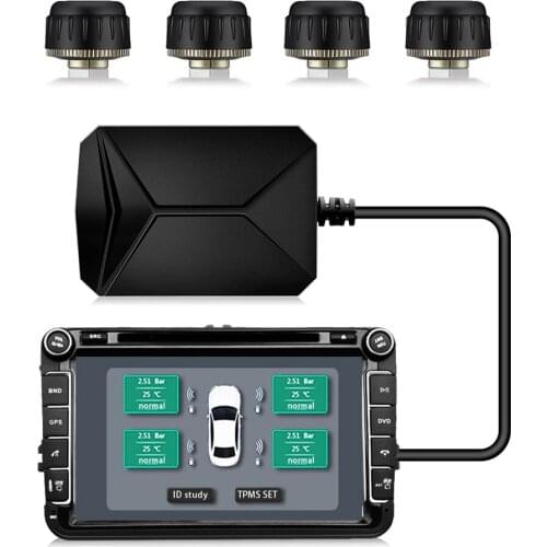 Car USB Tire Pressure Monitoring System TPMS Android Navigation Tire Pressure Wireless Monitor External Tire Pressure CE FCC