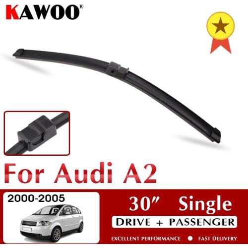 KAWOO Car Wiper Blades For Audi A2 October 2000 - Nov. 2005 Windshield Windscreen Window 30" Single LHD RHD Auto Accessories
