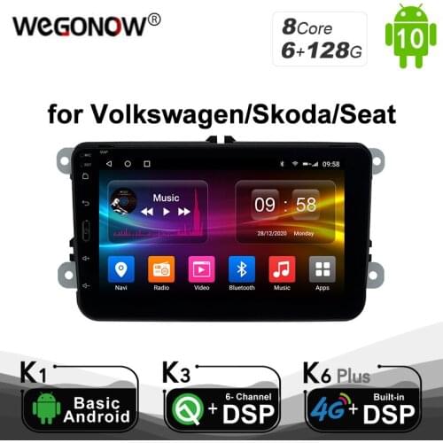 Android 10.0 Car DVD Player 6GB+128GB For VW Volkswagen Skoda Seat Radio 2din Navigation GPS Carplay 4G LTE Wifi RDS Stereo IPS