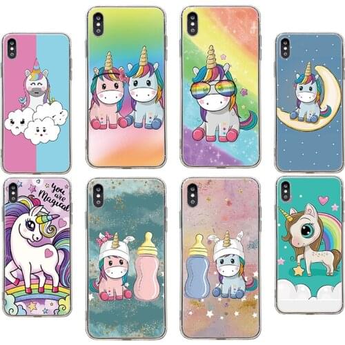 For ZTE Blade 20 smart V9 V10 Vita V2020 A7 A5 A3 2019 L8 A530 A606 Axon 10 Pro 11 SE 5G Cartoon Unicorn Soft phone case