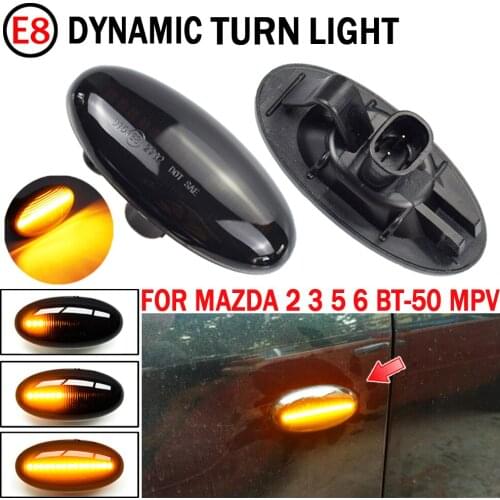 For Mazda 2 2003-2014 For Mazda 3 5 6 BT-50 MPV Car Led Dynamic Turn Signal Light Side Marker Fender Indicator Blinker Lamp