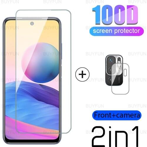 For Xiaomi Redmi Note 10 5G 2in1 camera lens screen protector for redmi note 10 8 9 pro max 10s 9s protective tempered glass