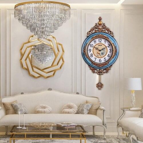 Household Wall Clock Silence Modern Simple Living Room Clock Creative European Atmospheric Clock Nordic Decorative Watch