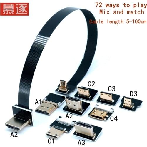 Einzigen kopf aerial photo / FPV HDMI-kompatibel super weiche adapter HDMI kopf zu standard kopf micro mini ultra klare linie