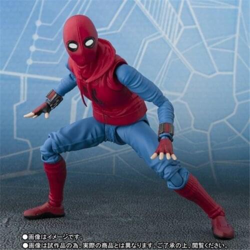 15cm Marvel Spider Man Home Made Suit BJD Spiderman Super Hero Figure Model Toys for Boys