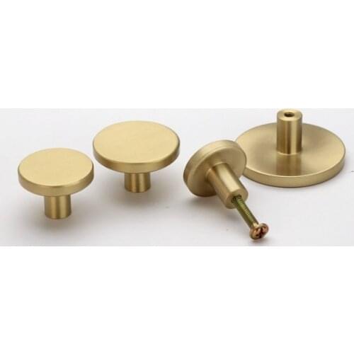 Round Brass Dresser Knobs Drawer Pulls Handles Cabinet Door Knob Handle Antique Rustic Kitchen Hardware Pull