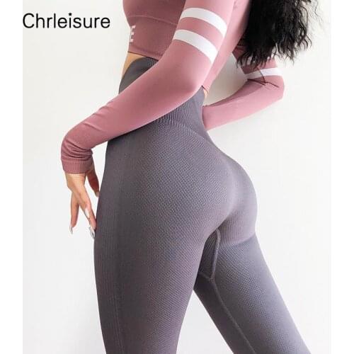 CHRLEISURE Women Leggings For Fitness Seamless High Waist Breathable Female Solid Gym Legging Training Jogger Stretch Leggins