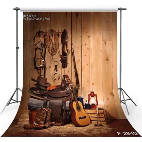 Mehofond Vinyl Photography Backdrop Rural Guitar Wood Board Newborn Portrait Birthday Photography Background for Photo Studio