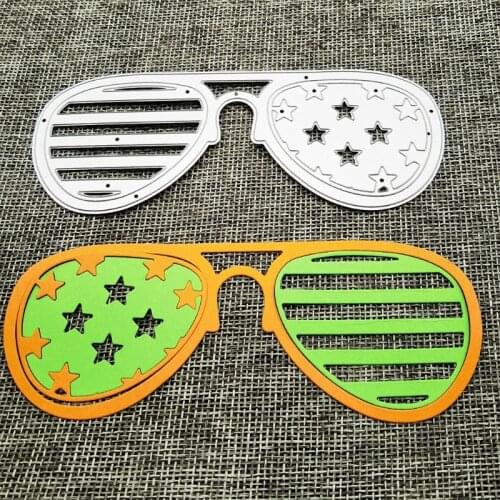 28EB Eyeglasses Metal Cutting Dies Stencil DIY Scrapbooking Album Paper Card Template Mold Embossing Craft Decoration