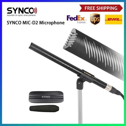 SYNCO MIC D2 Shotgun Microphone Hyper Cardioid Directional With XLR Connector Professional Video Audio Recording For Camcorder