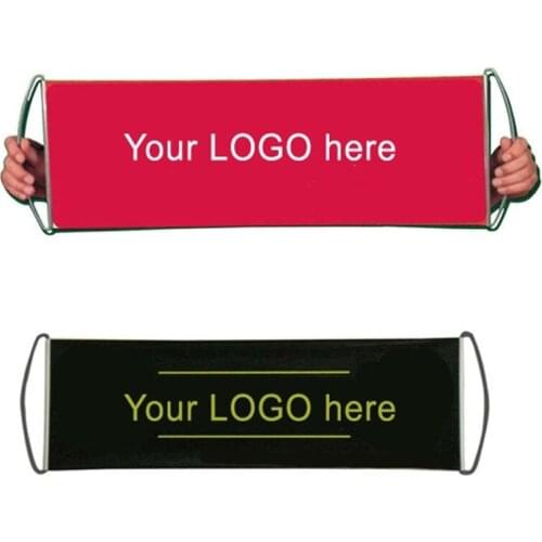 Printing Mini 24*70cm Roll Up Retractable Sports Fan Hand Held Scrolling Banner Decoration Promotion Hot Selling